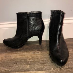 Black heeled booties